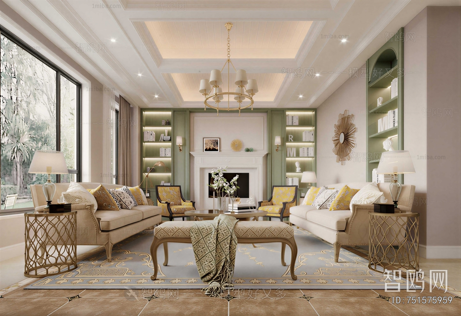 American Style A Living Room