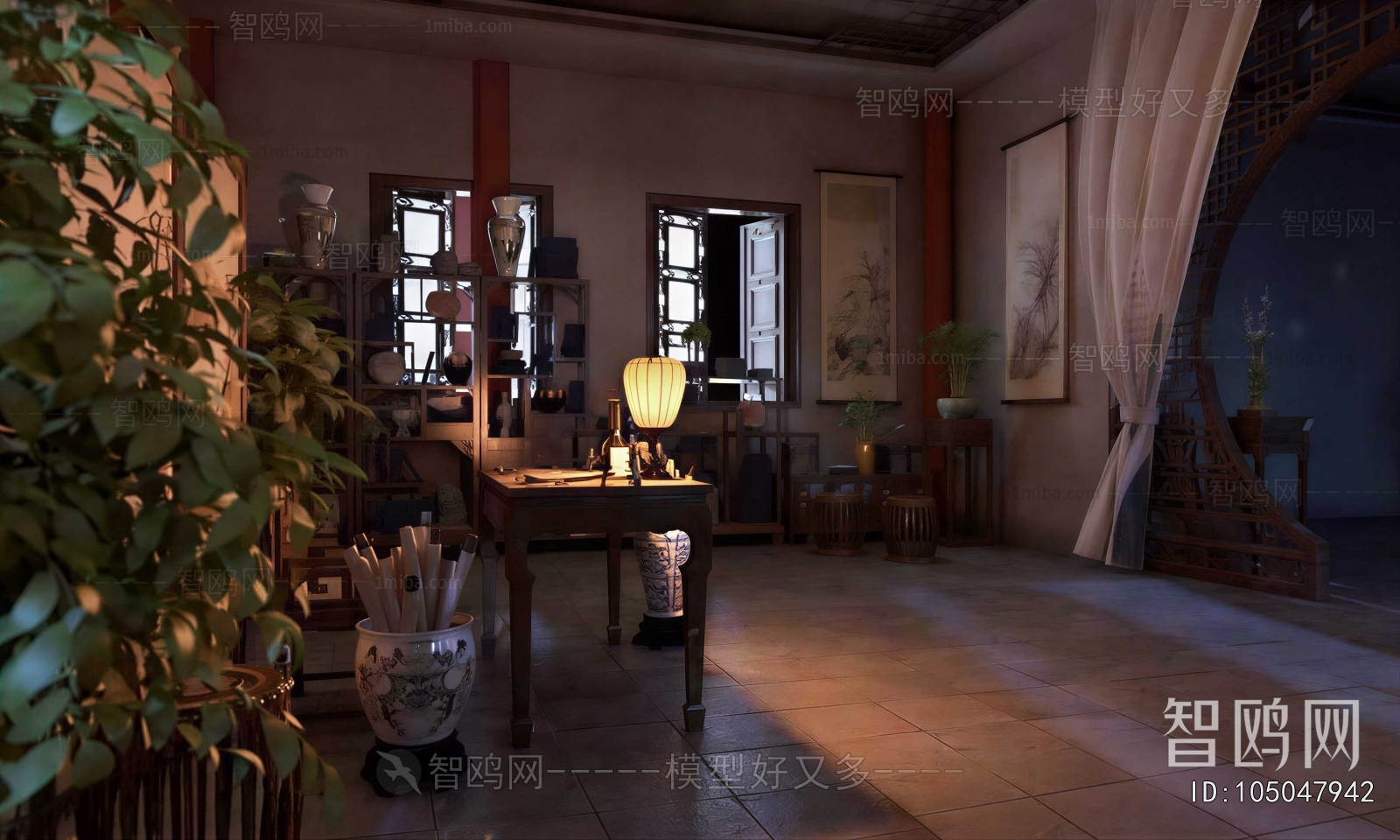 Chinese Style Study Space