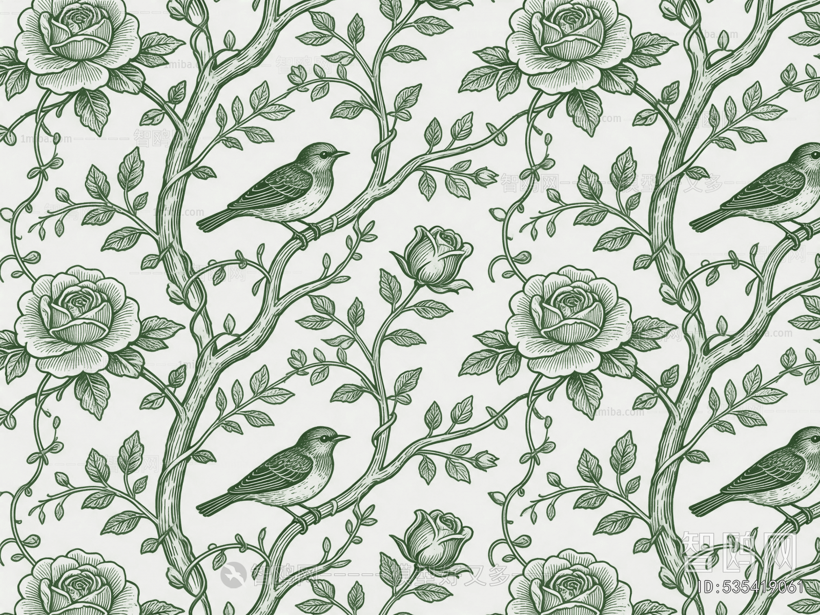 Animal And Plant Pattern Wallpaper