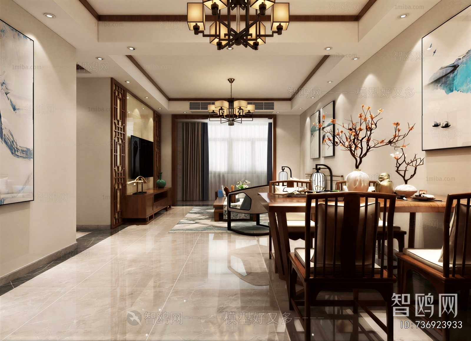 New Chinese Style Dining Room