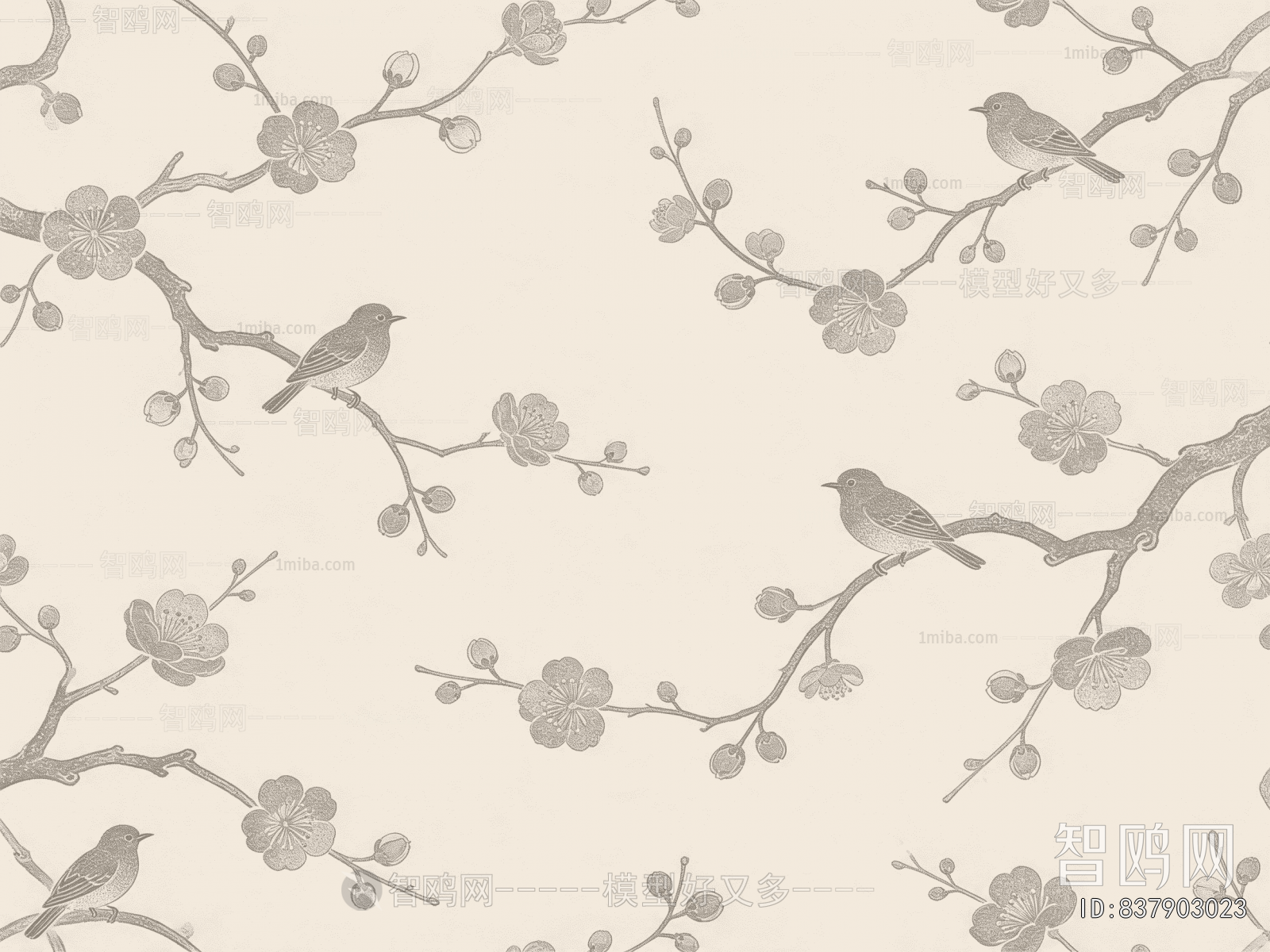 Animal And Plant Pattern Wallpaper