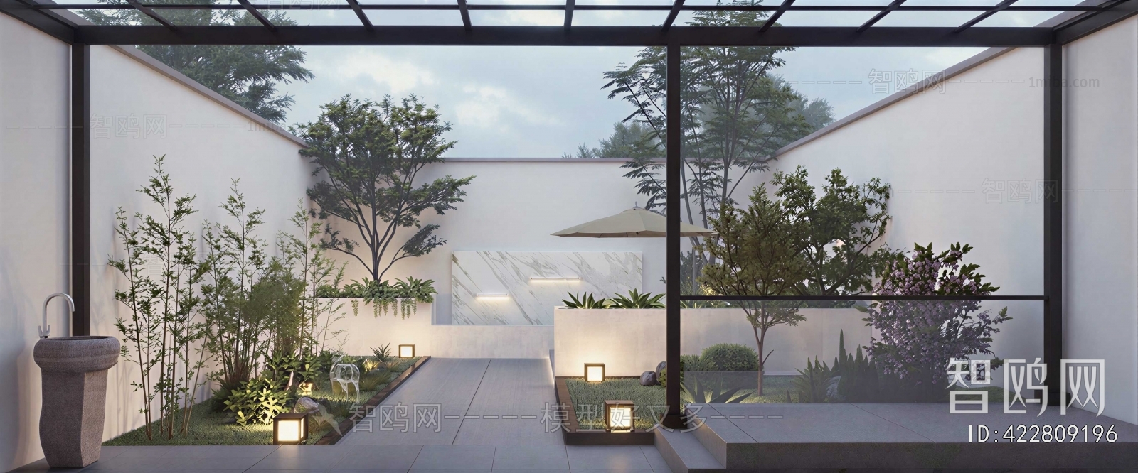 Modern Courtyard/landscape