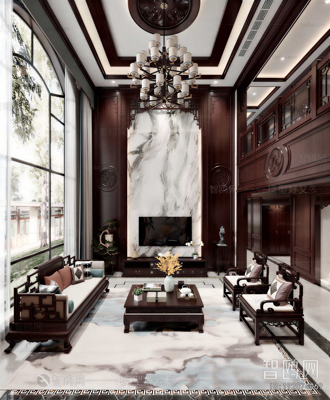 New Chinese Style A Living Room