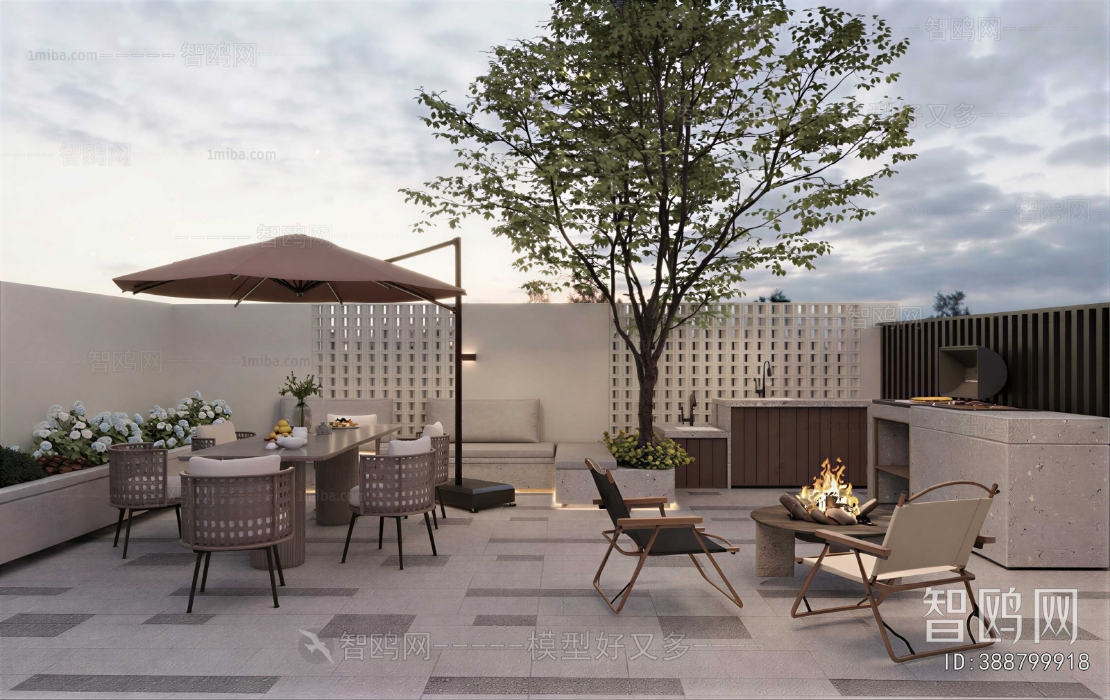 Modern Courtyard/landscape
