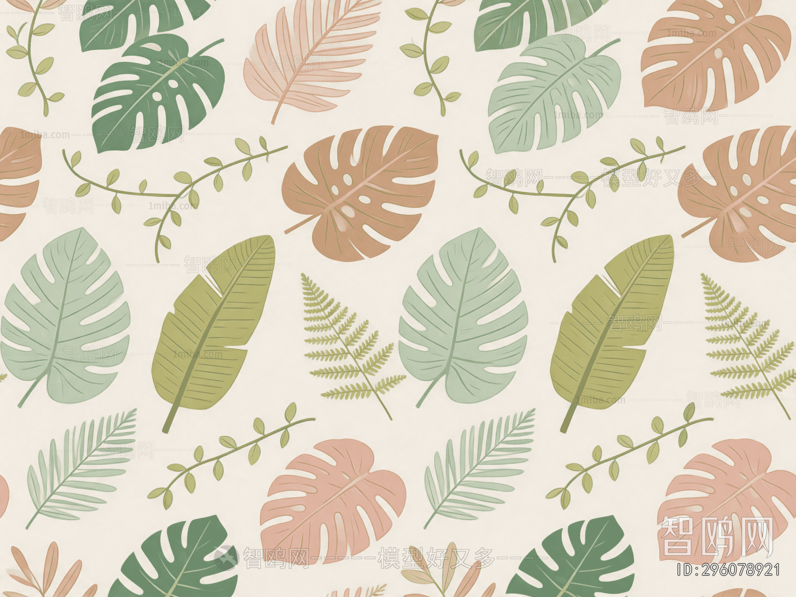 Animal And Plant Pattern Wallpaper