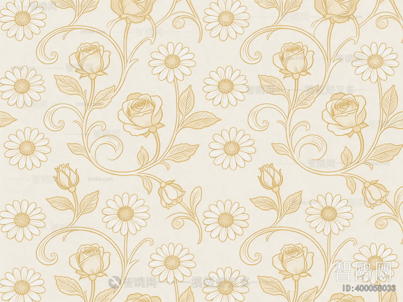 Animal And Plant Pattern Wallpaper