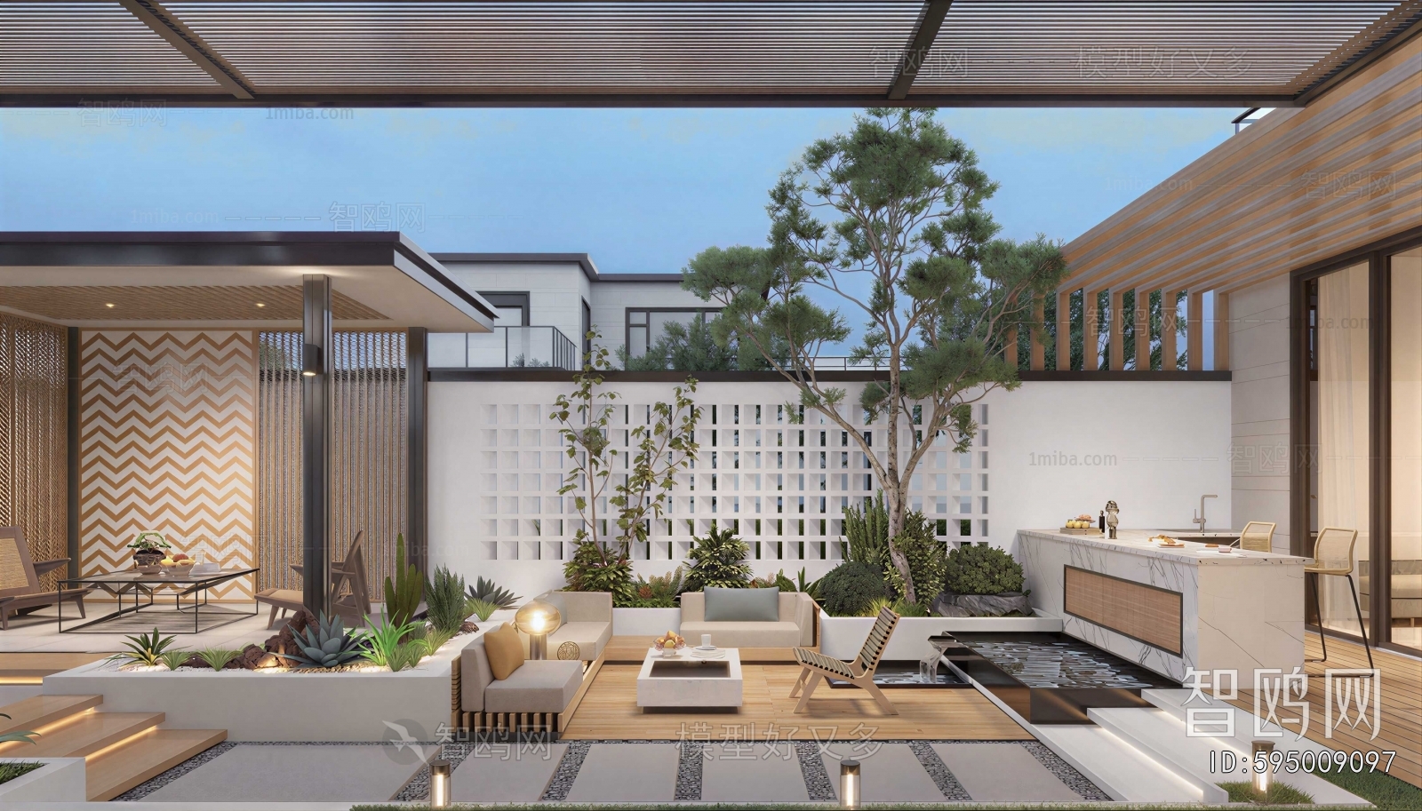 Modern Courtyard/landscape