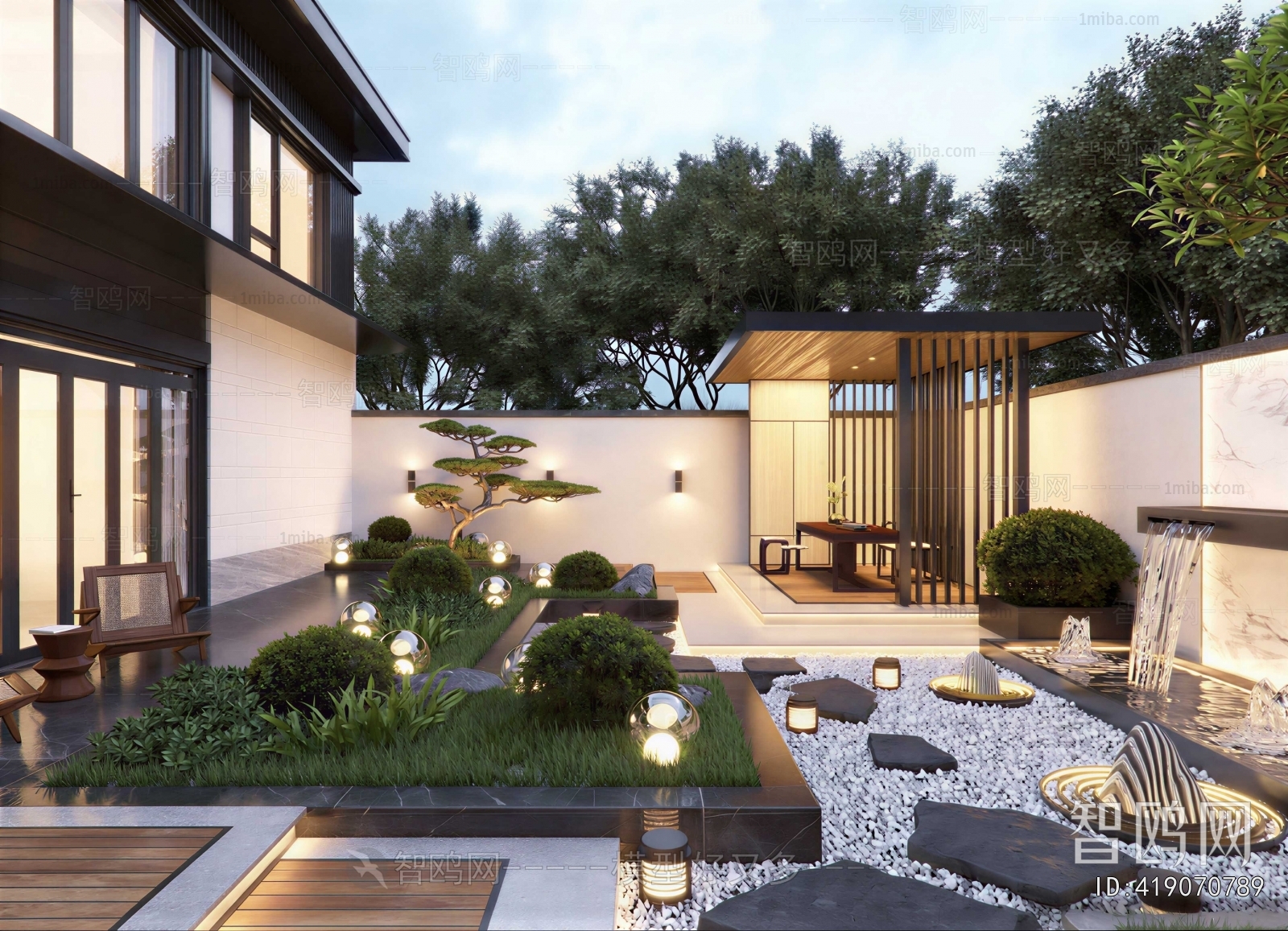 New Chinese Style Courtyard/landscape