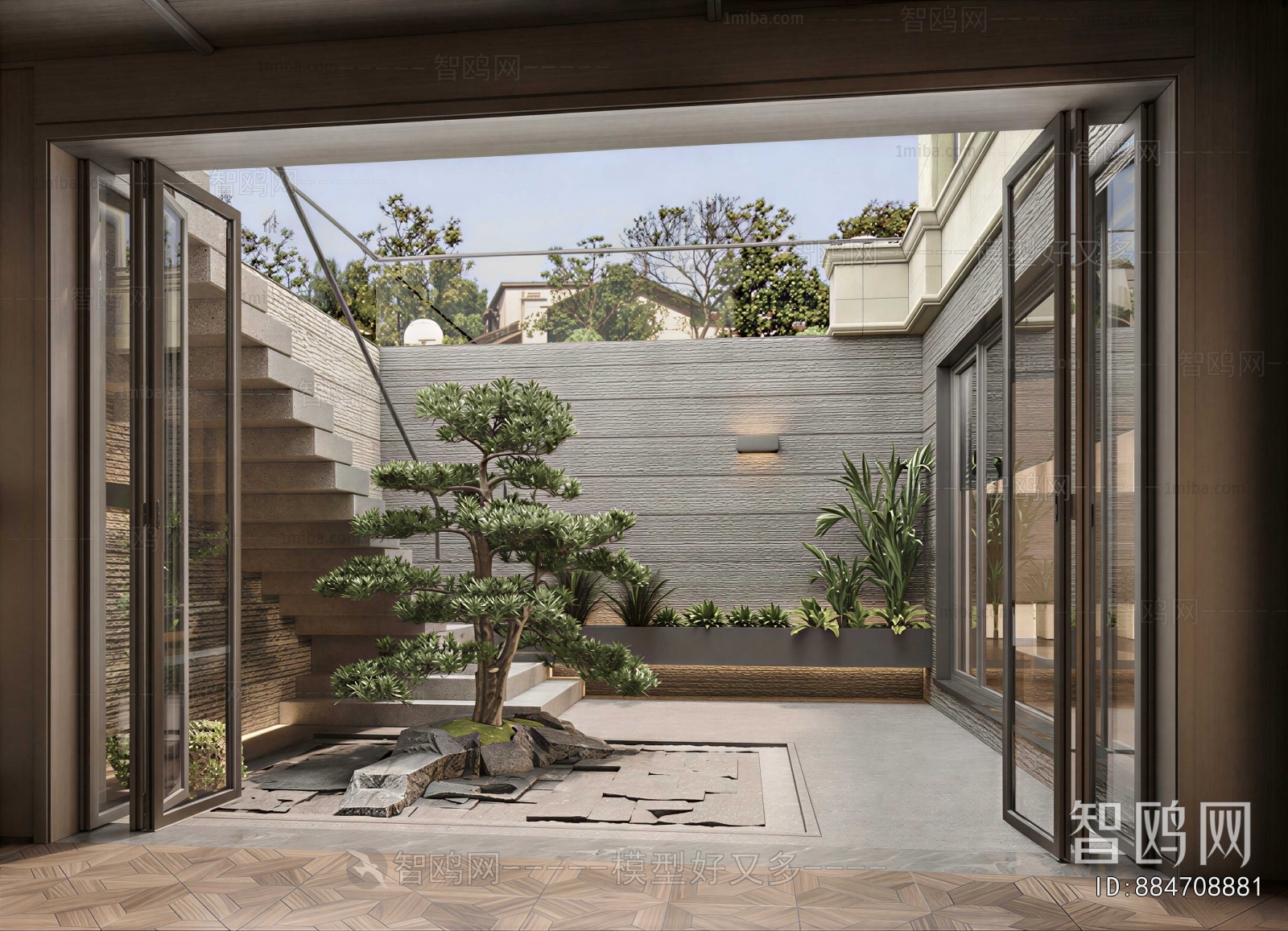 Modern Courtyard/landscape