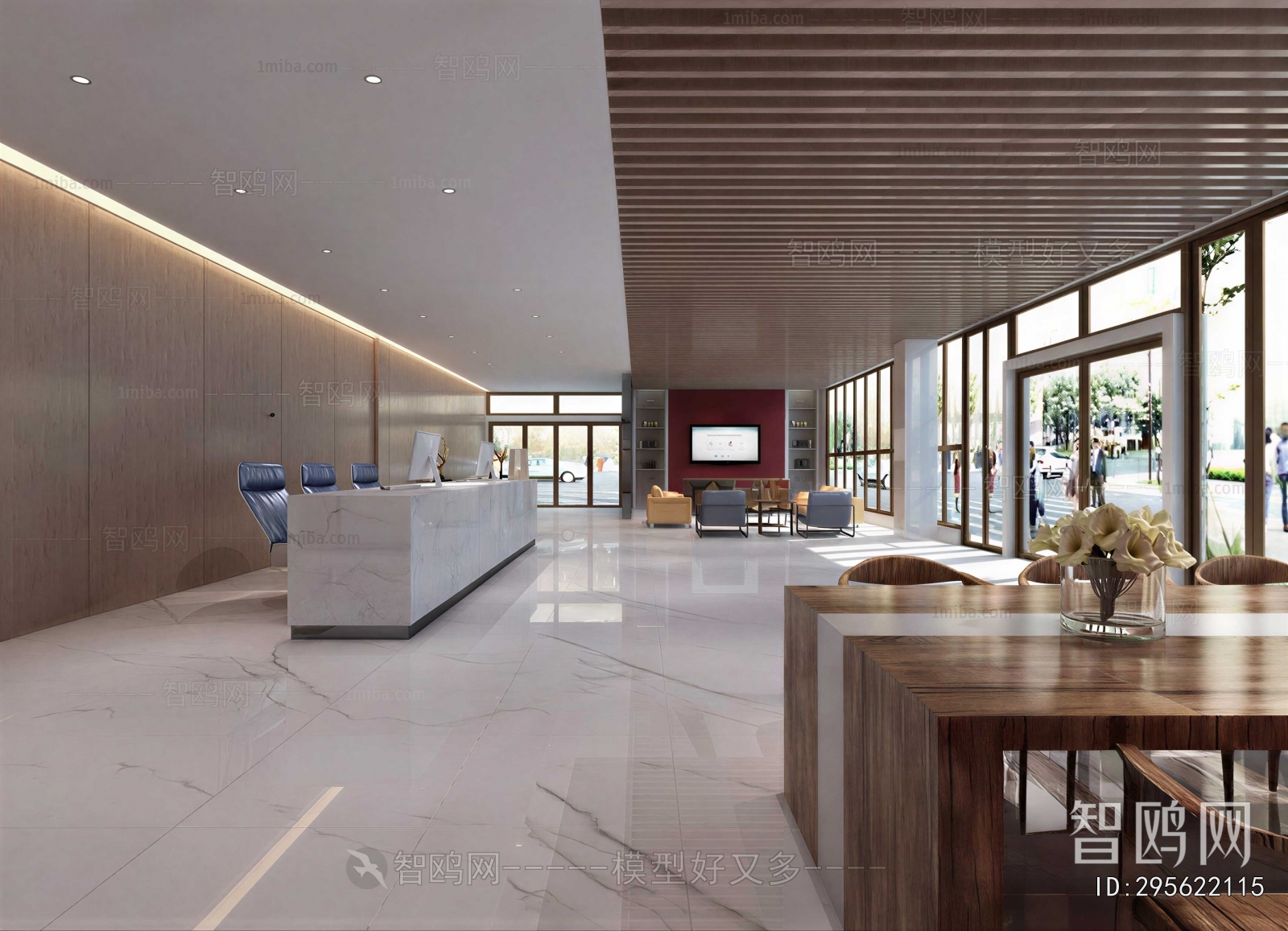 Modern Office Reception Desk
