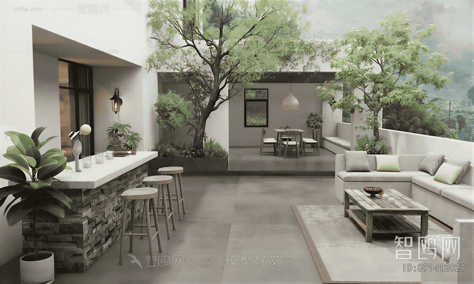 Modern Courtyard/landscape