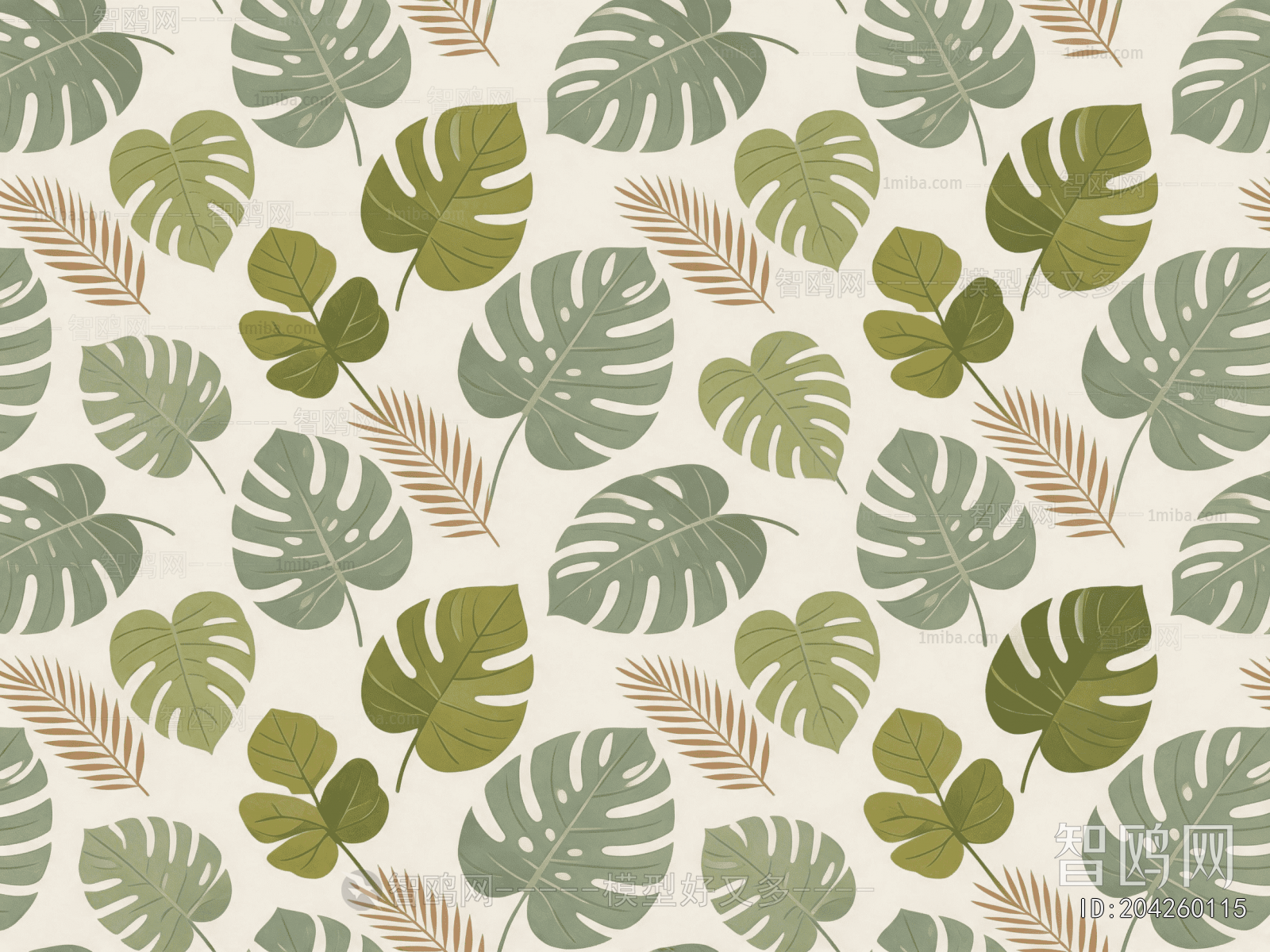 Animal And Plant Pattern Wallpaper