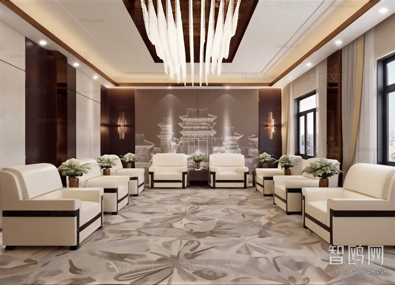 New Chinese Style Reception Room