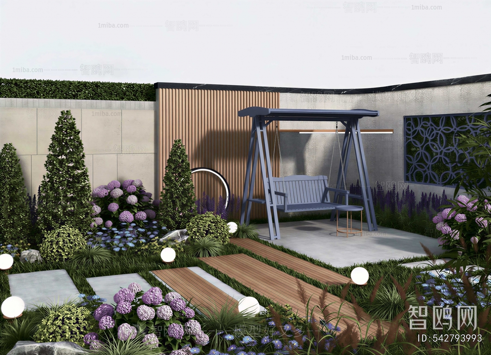 European Style Courtyard/landscape