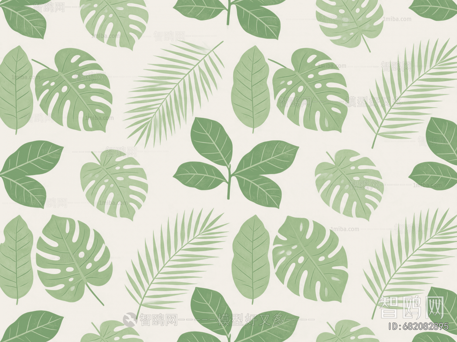 Animal And Plant Pattern Wallpaper
