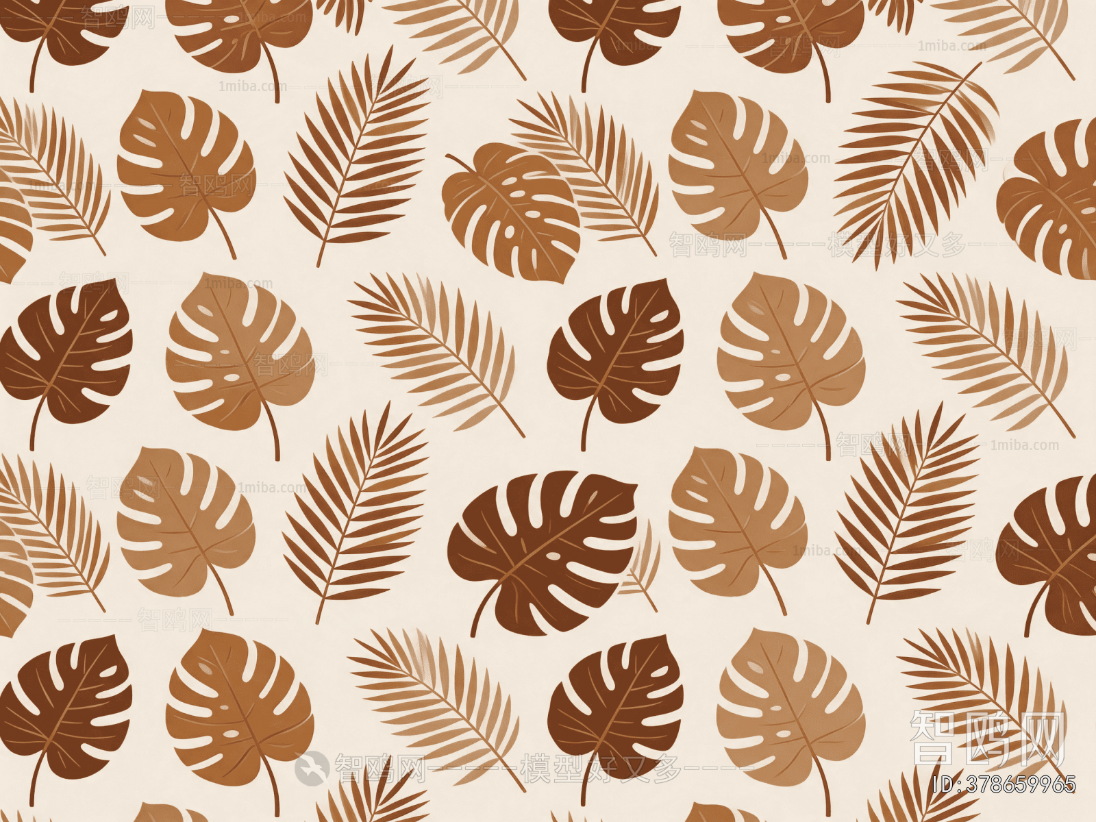 Animal And Plant Pattern Wallpaper