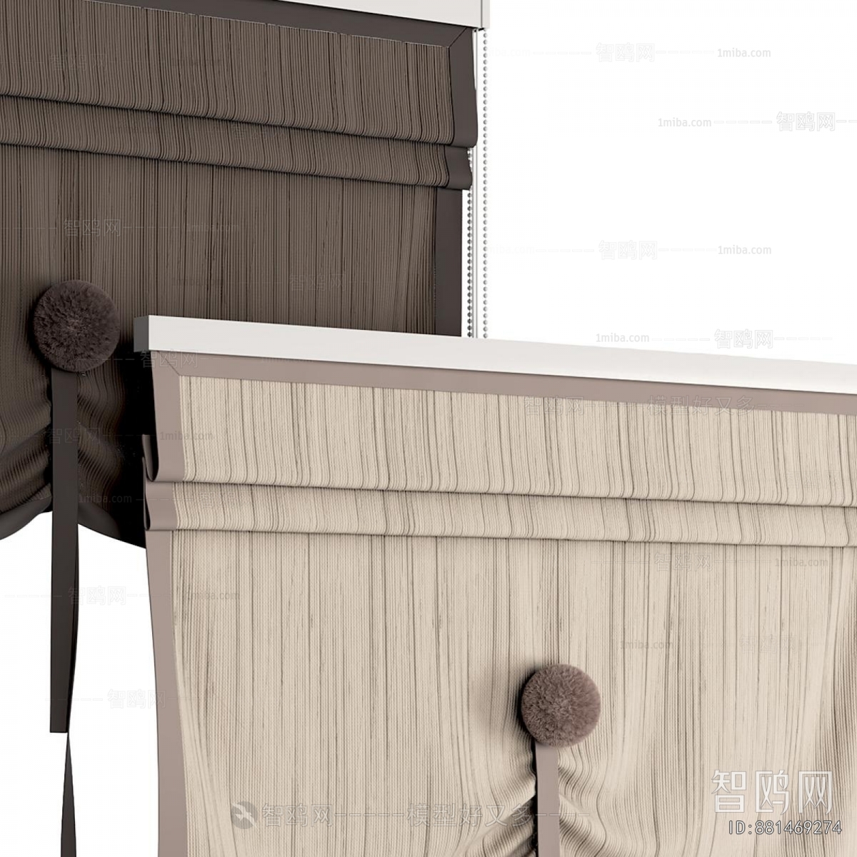 New Chinese Style Roman Curtain