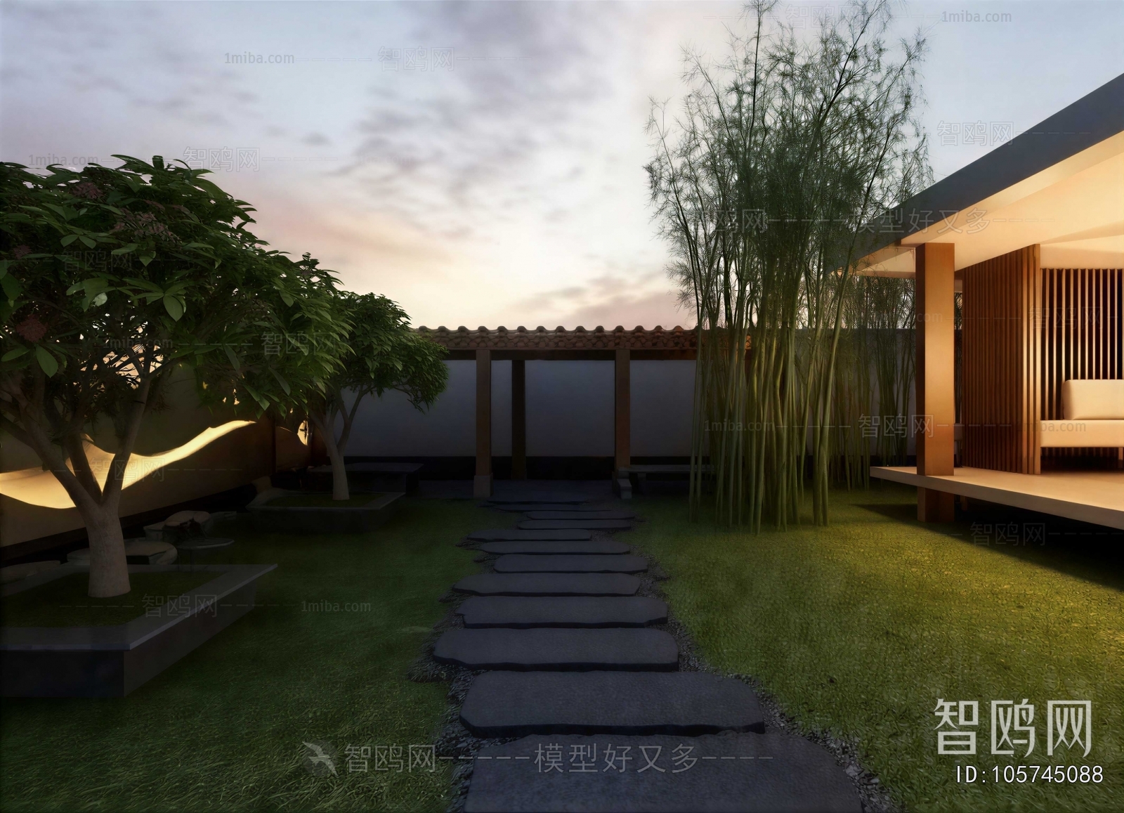 Modern Courtyard/landscape