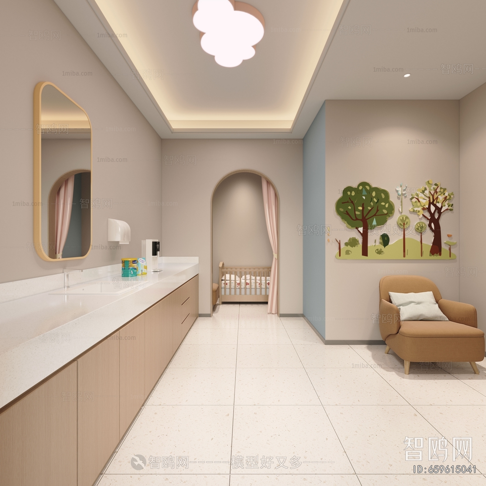 Modern Baby Care Room