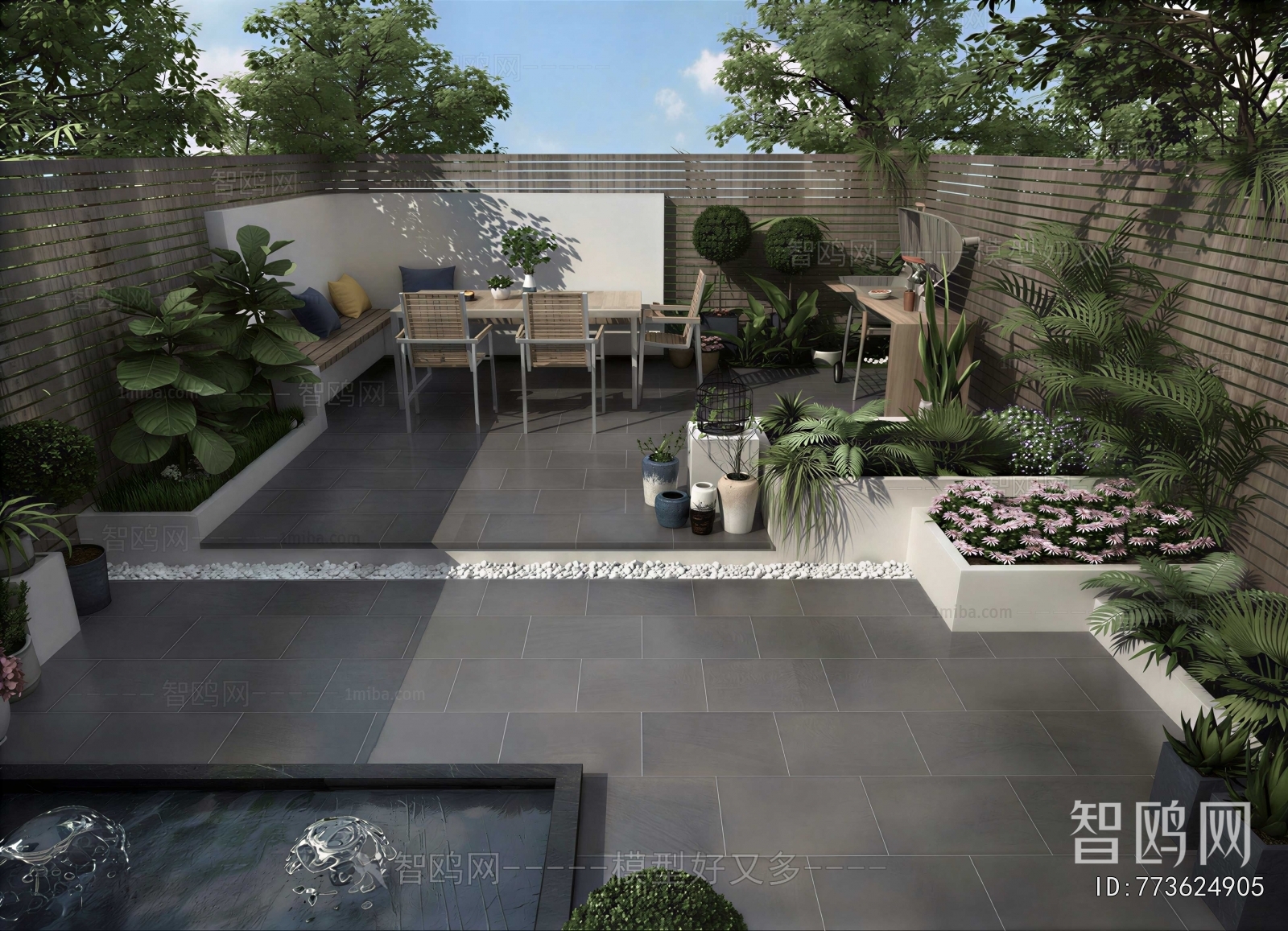 Modern Courtyard/landscape