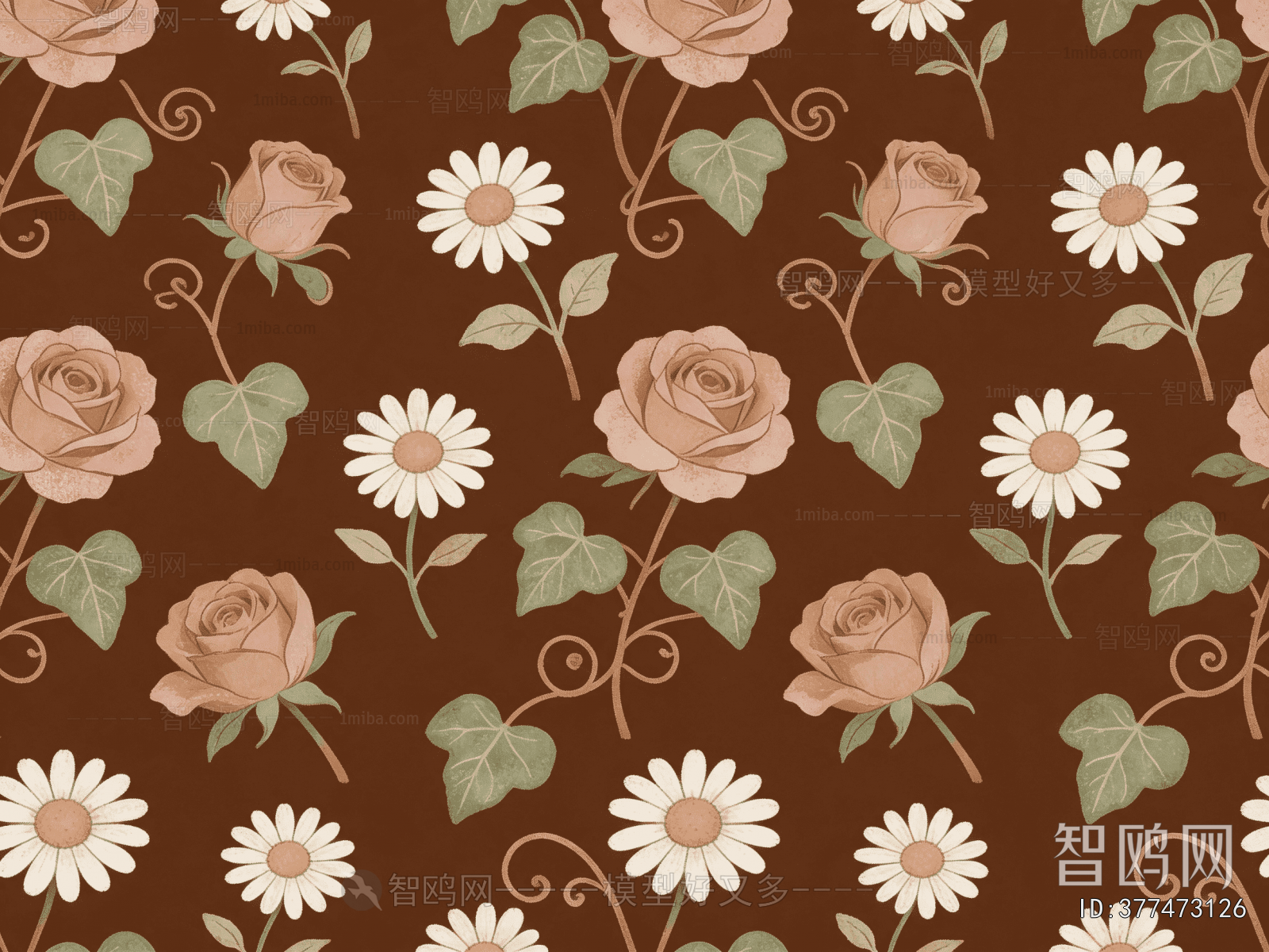 Animal And Plant Pattern Wallpaper