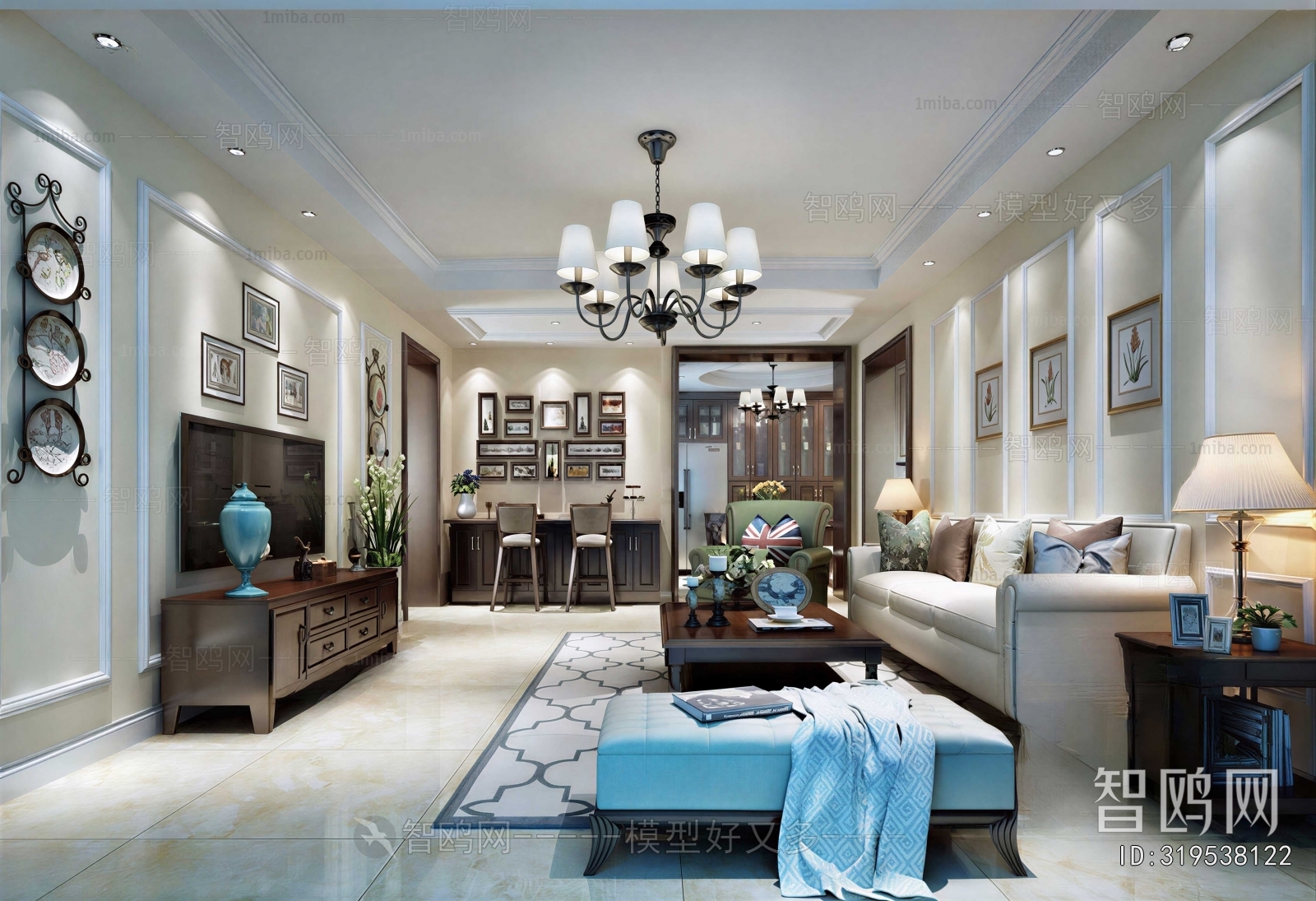 American Style A Living Room