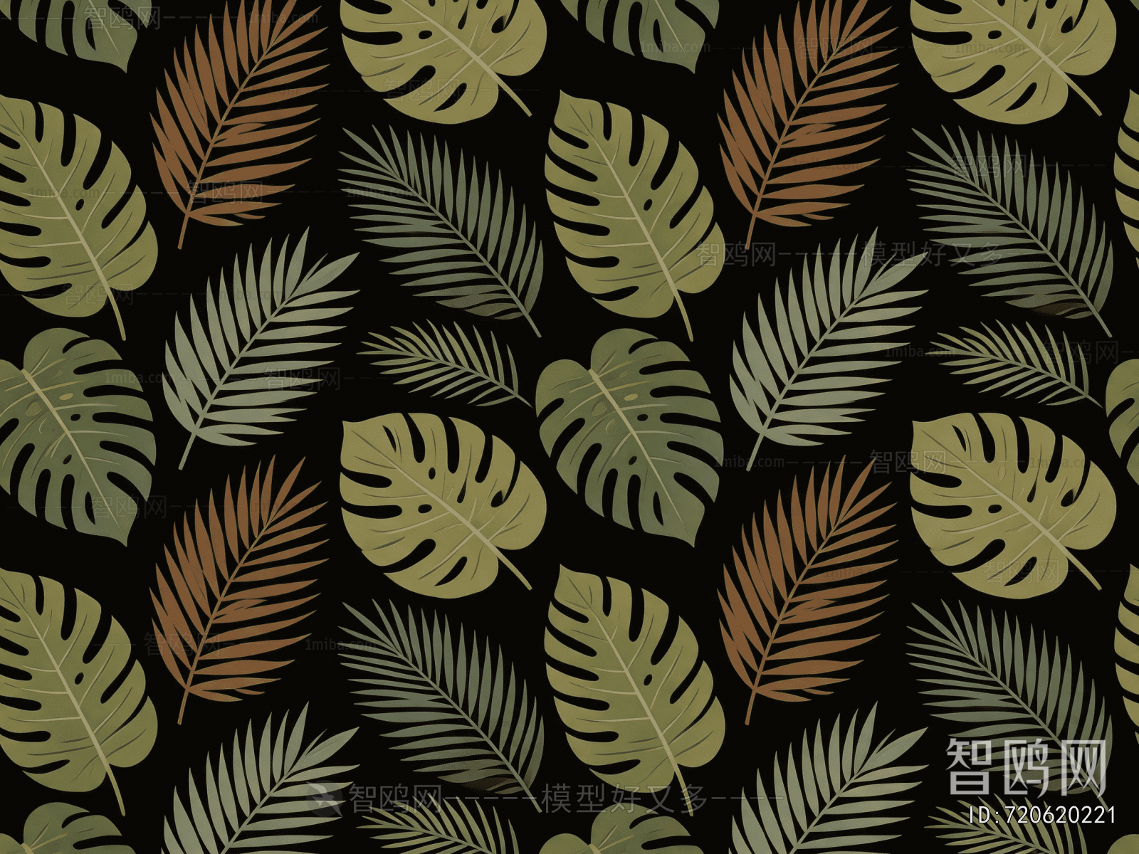 Animal And Plant Pattern Wallpaper