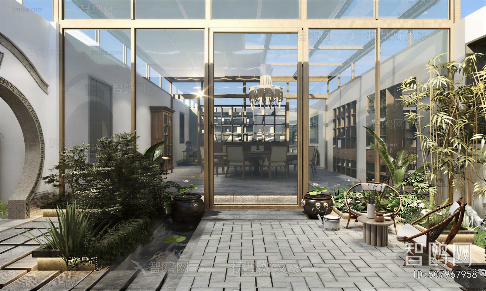 New Chinese Style Courtyard/landscape