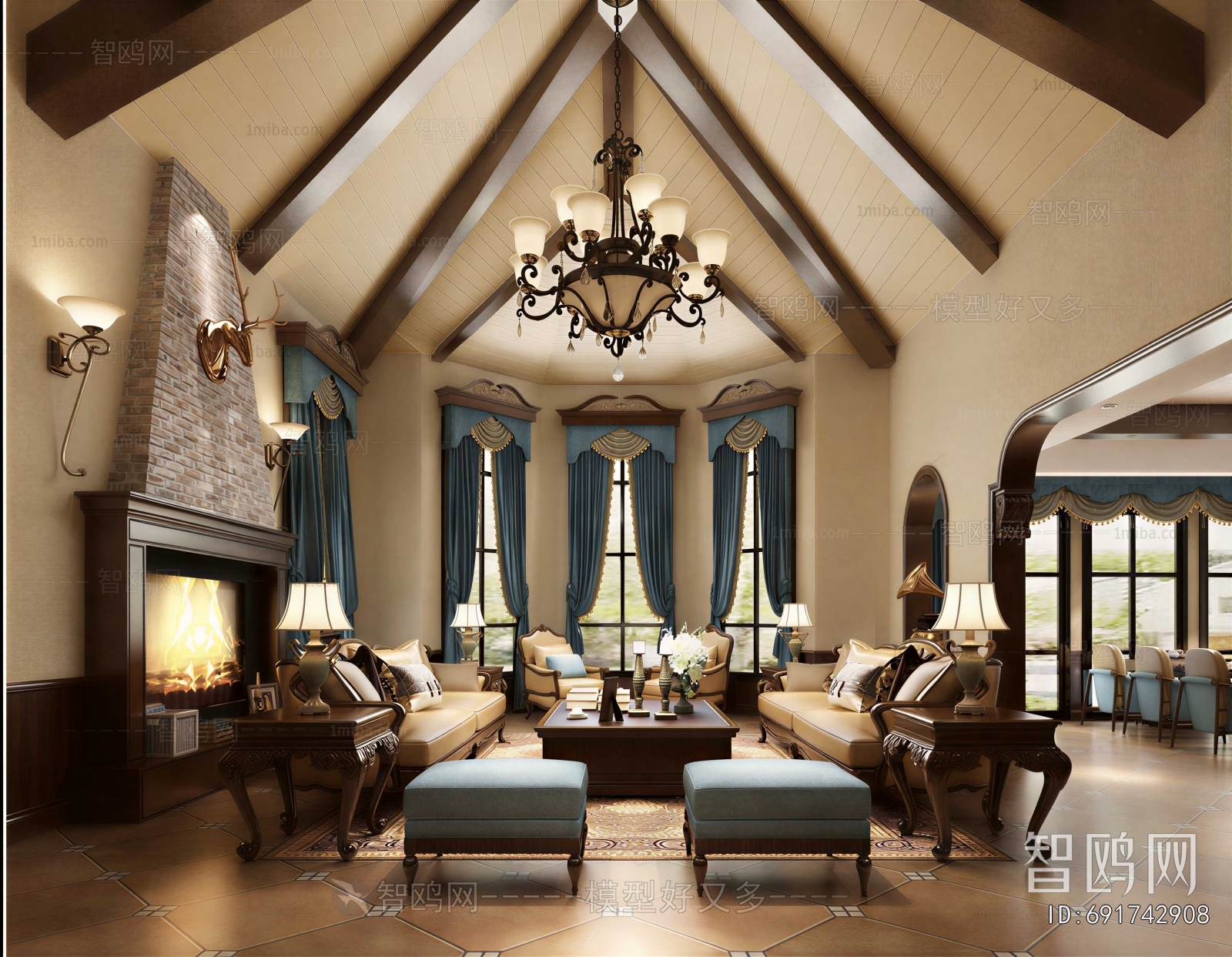 American Style A Living Room