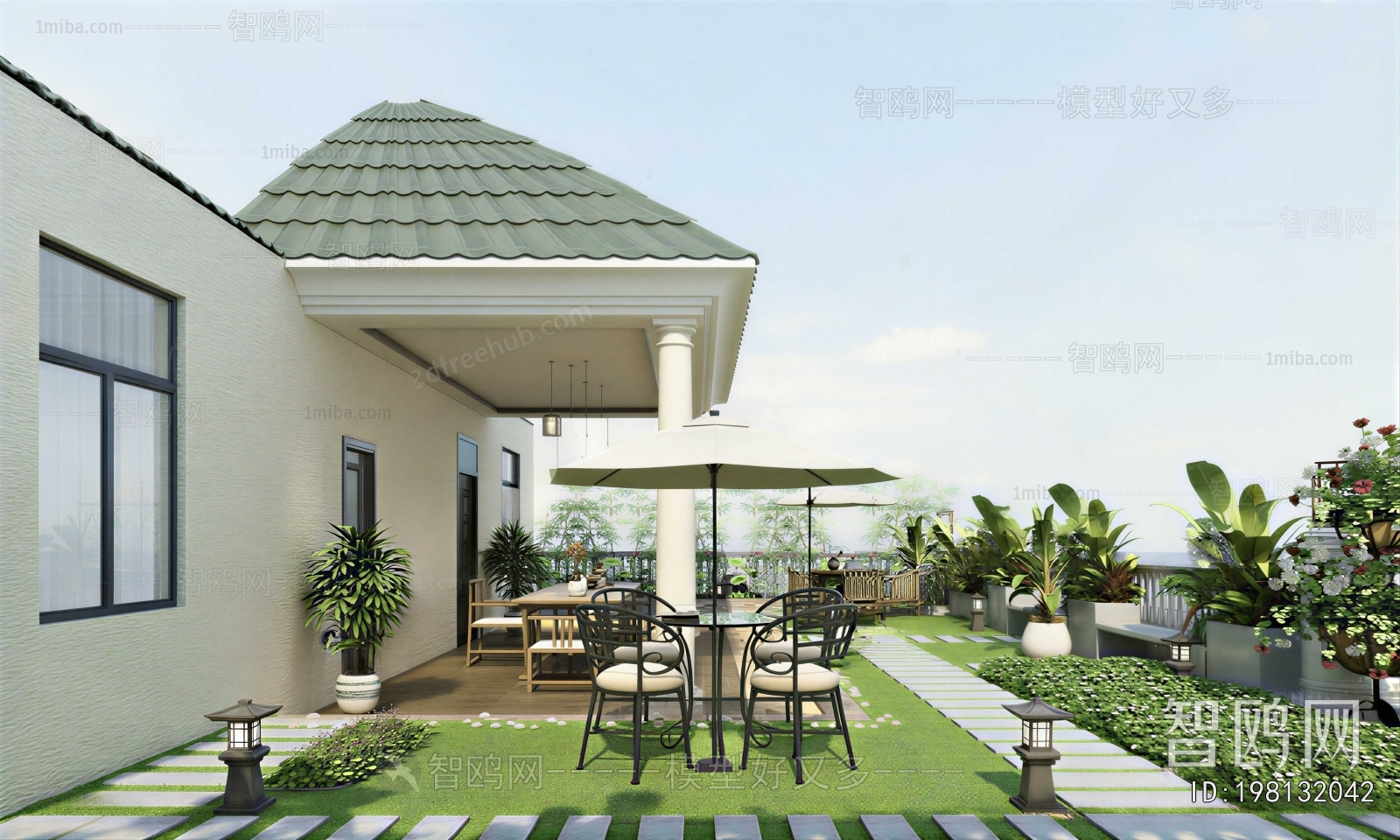 Modern Courtyard/landscape