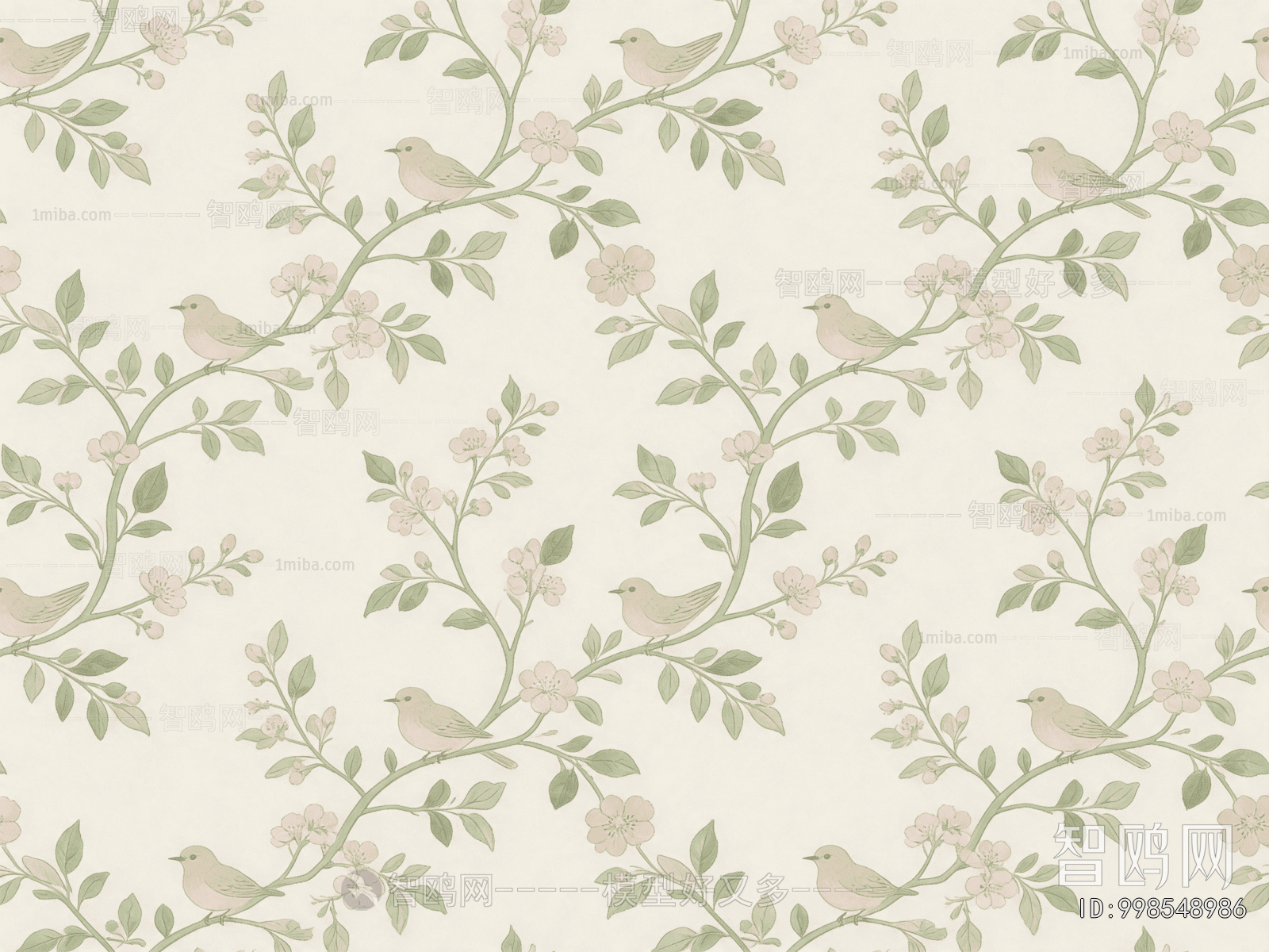 Animal And Plant Pattern Wallpaper