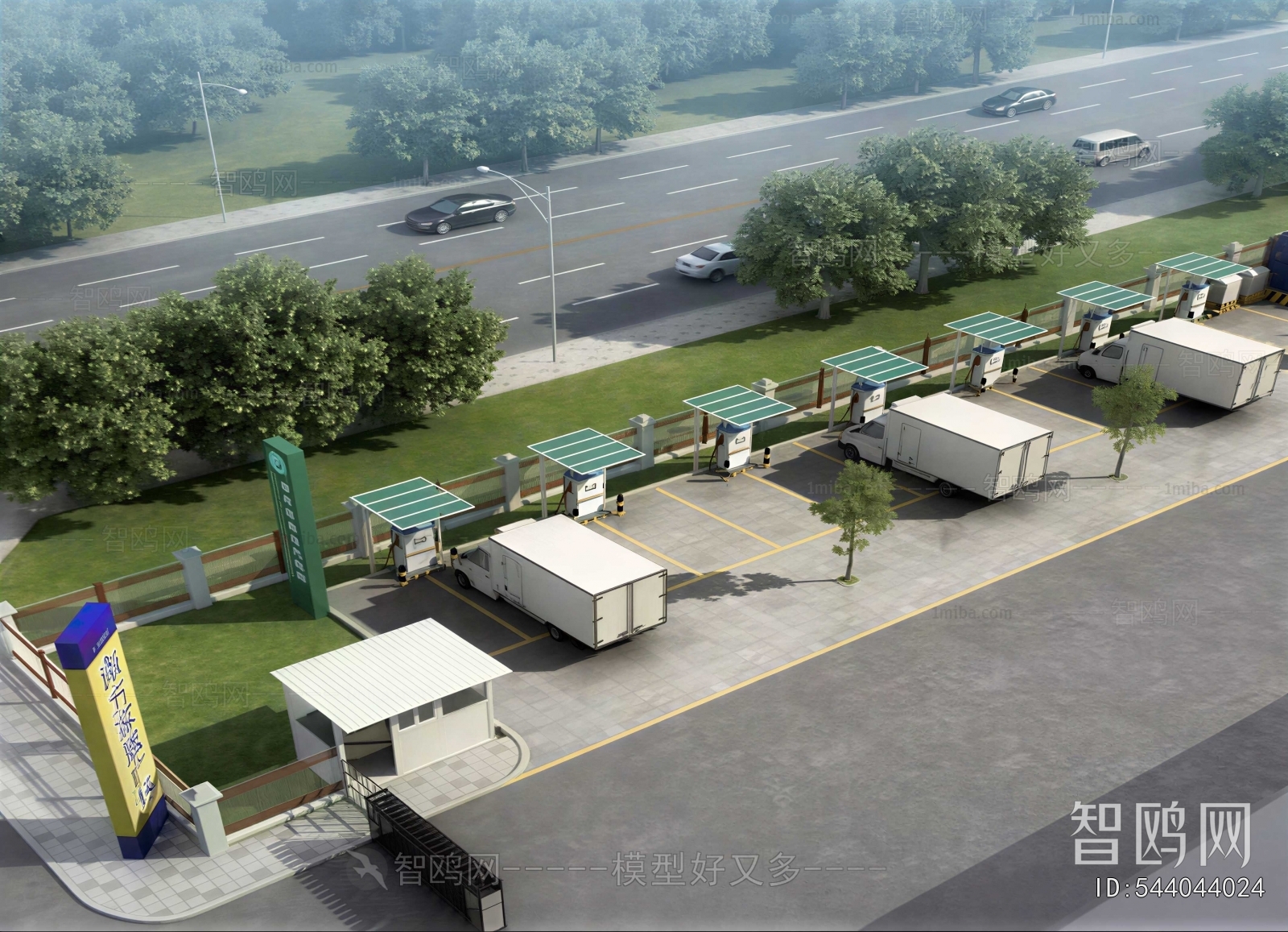 Modern Outdoor Parking Lot