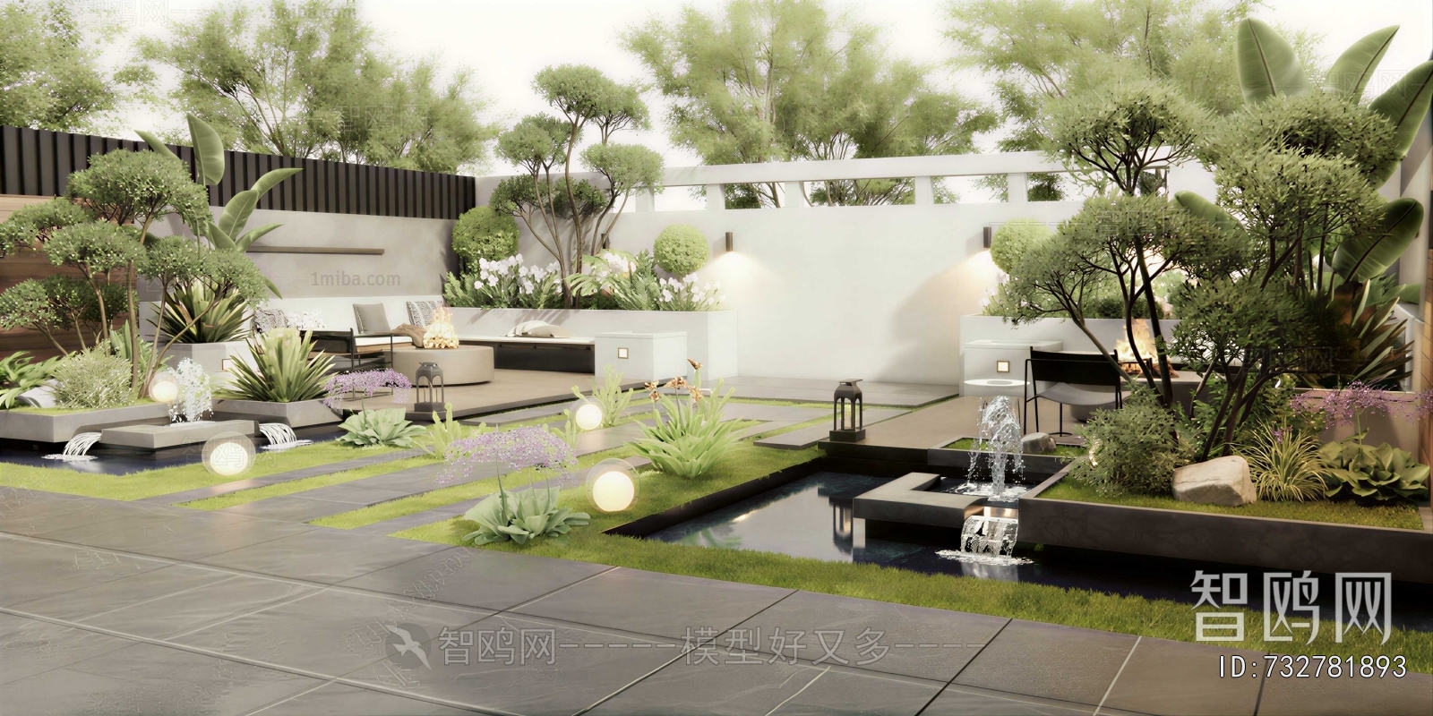 Modern Courtyard/landscape