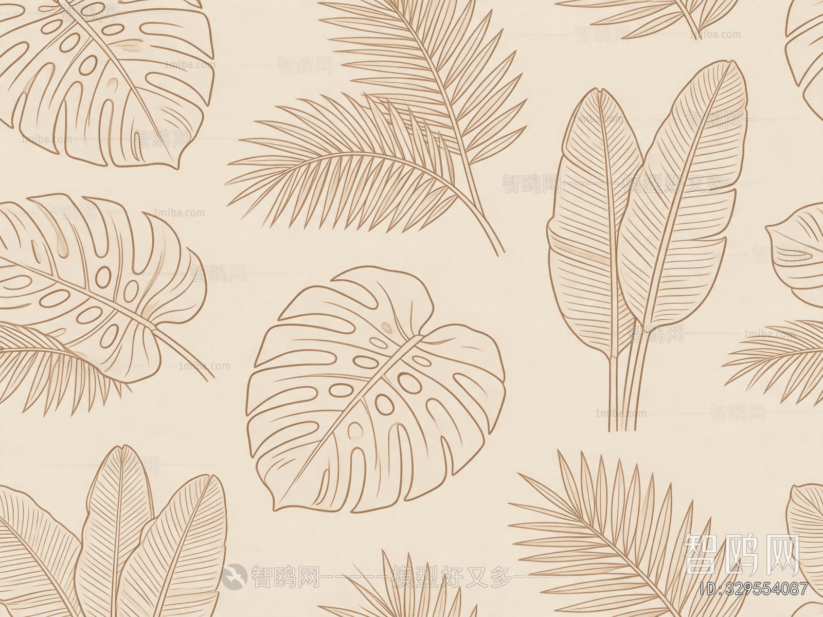 Animal And Plant Pattern Wallpaper
