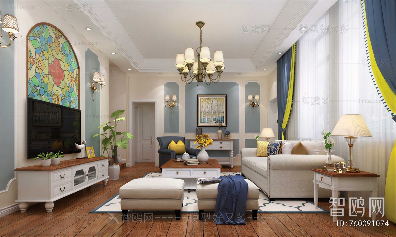 American Style A Living Room