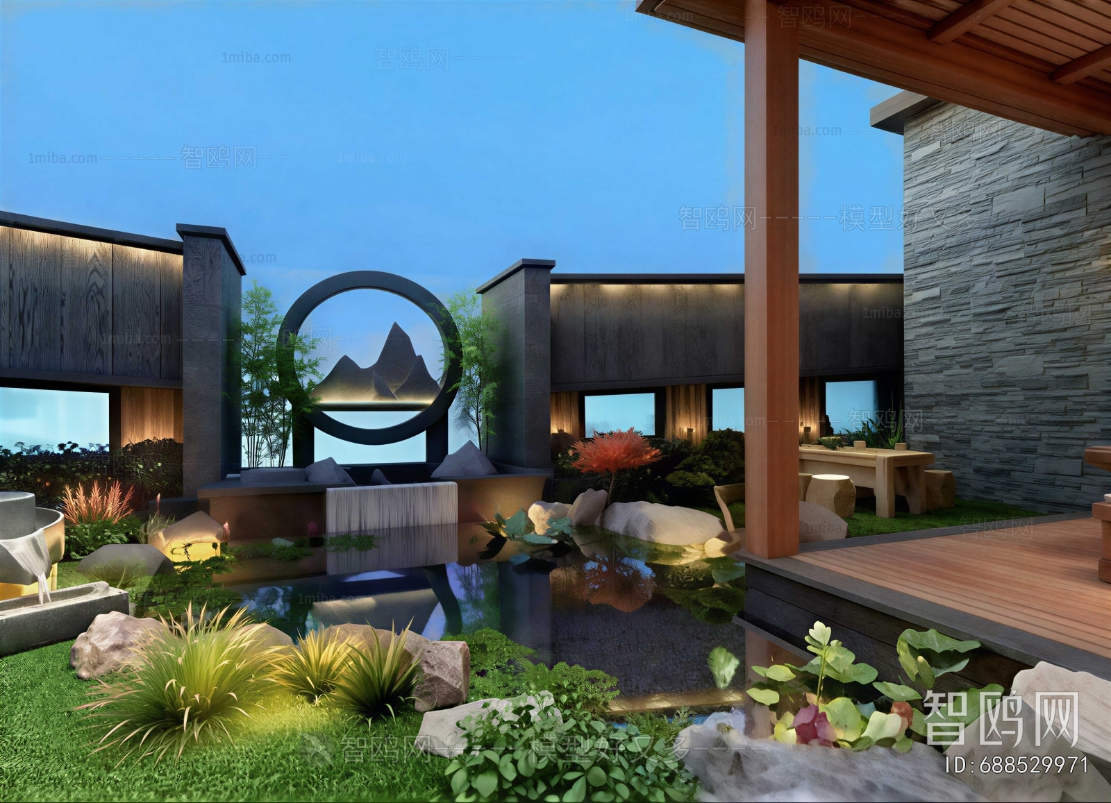 New Chinese Style Courtyard/landscape