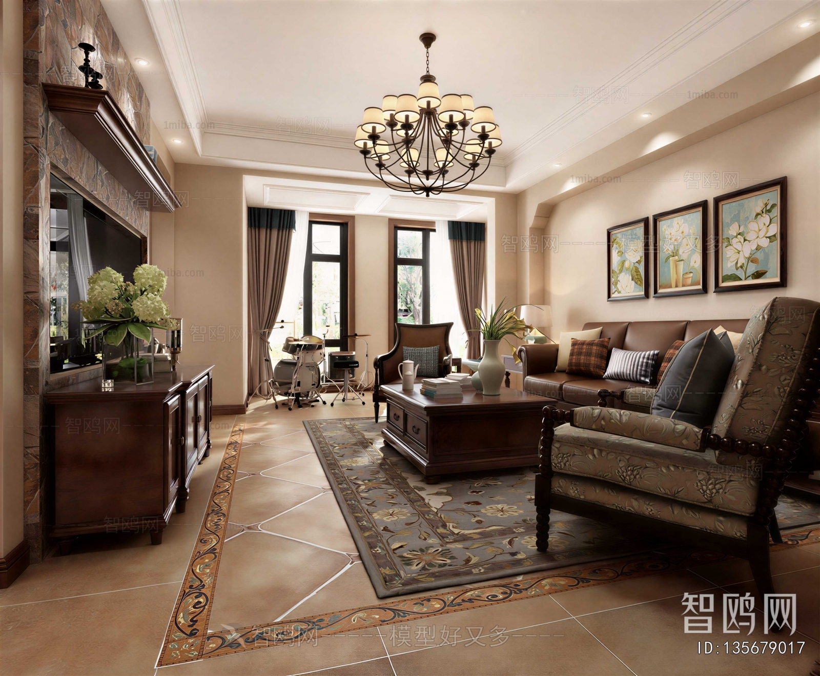 American Style A Living Room