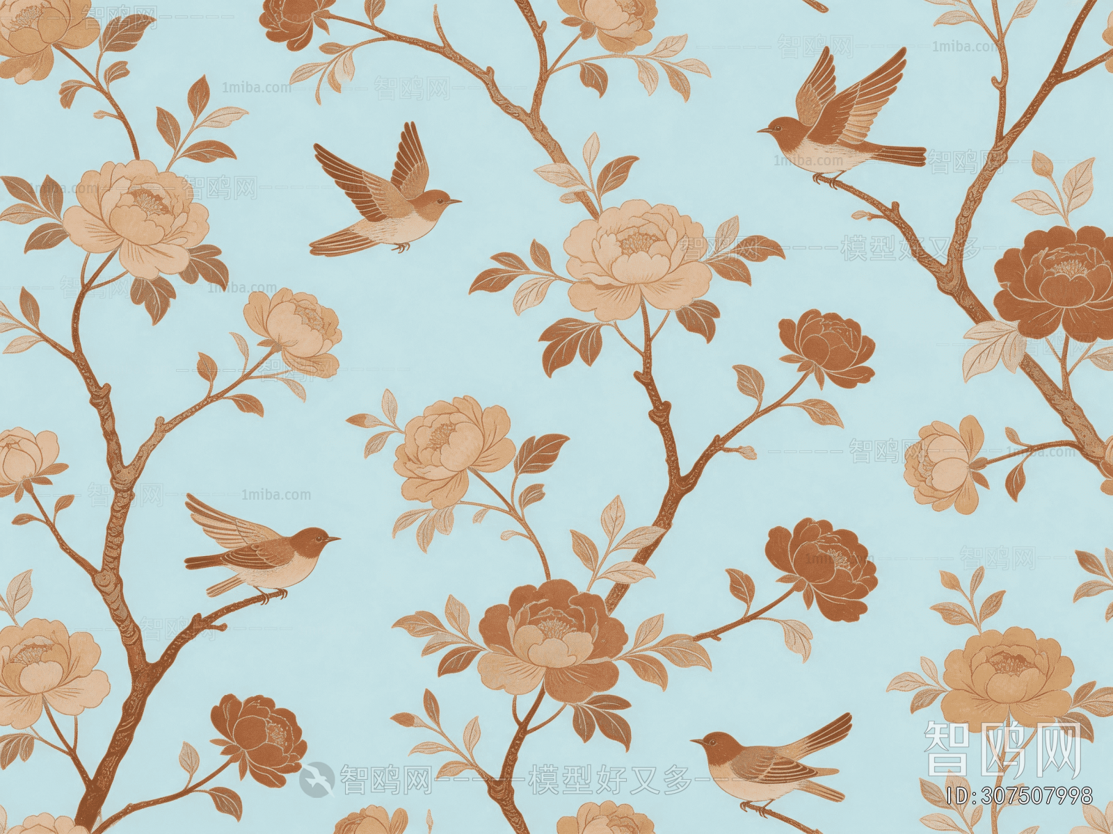 Animal And Plant Pattern Wallpaper