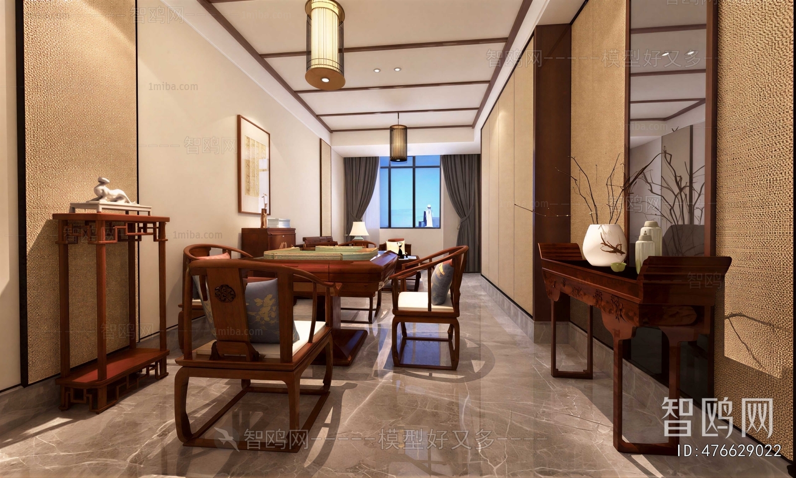 New Chinese Style Chess And Card Room