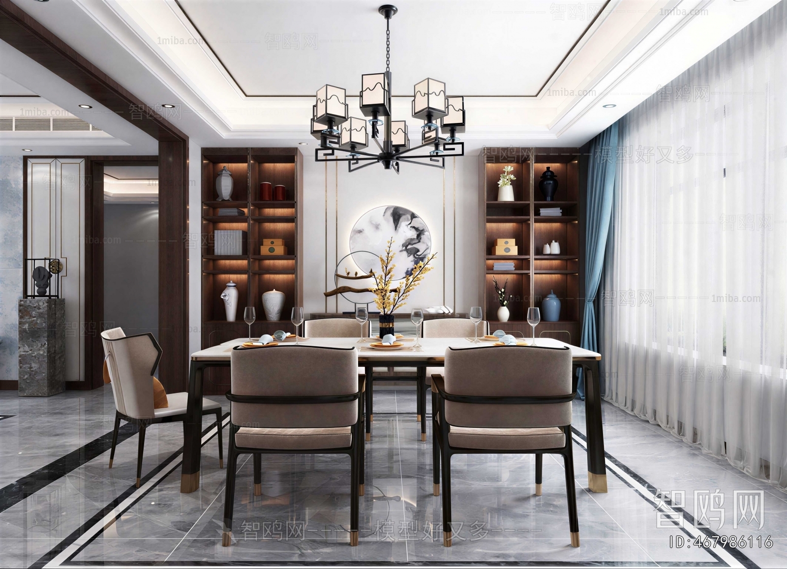 New Chinese Style Dining Room