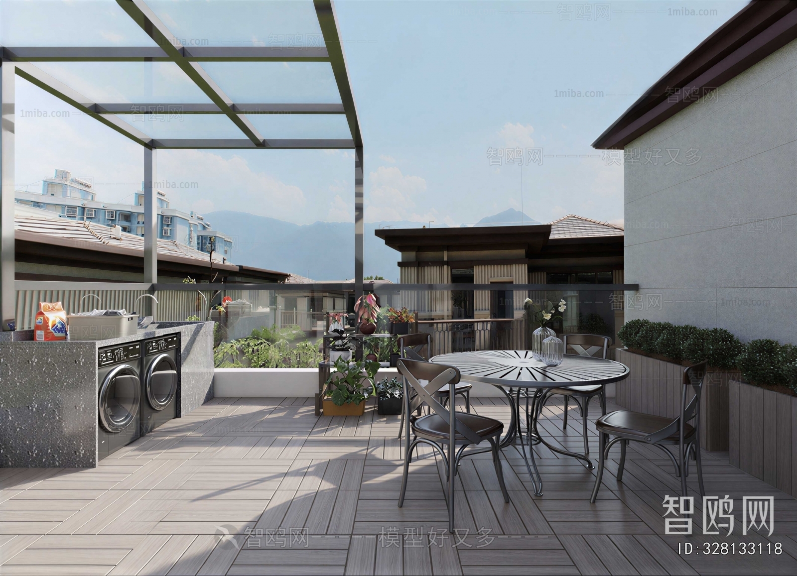 Modern Courtyard/landscape