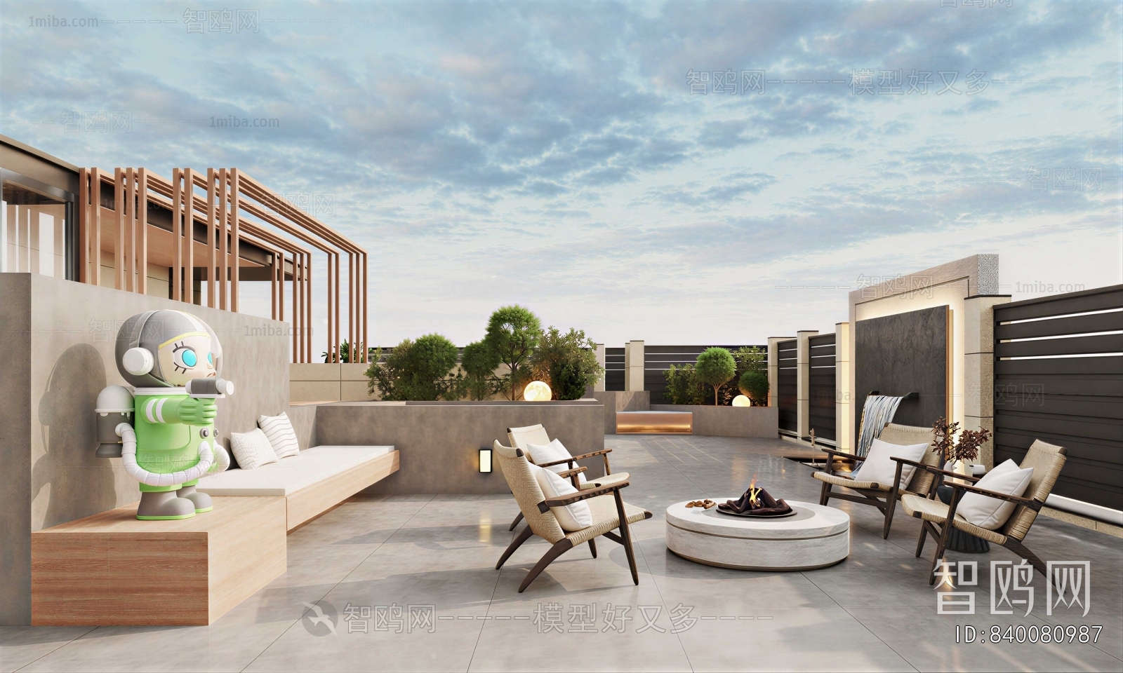 Modern Courtyard/landscape