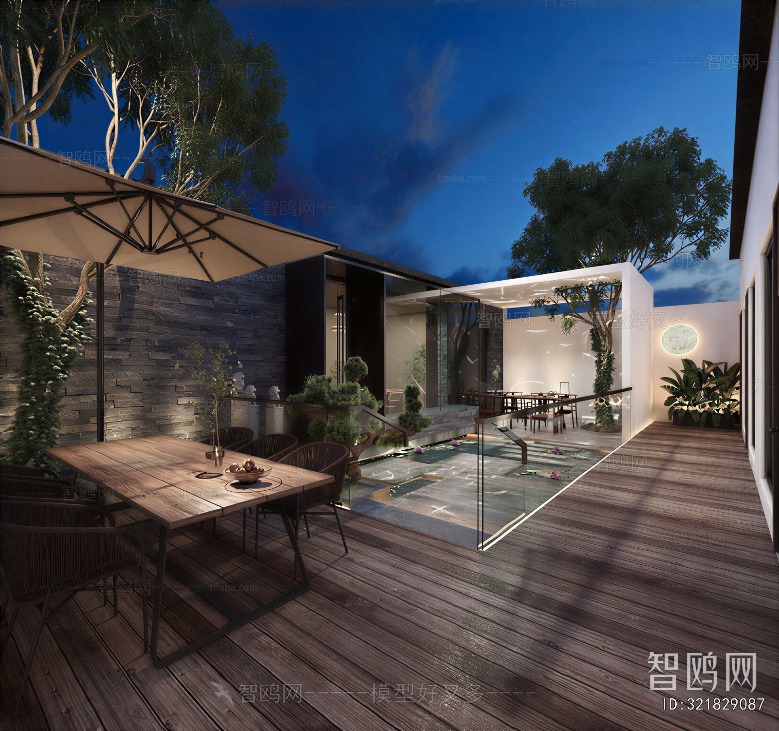 Modern Courtyard/landscape