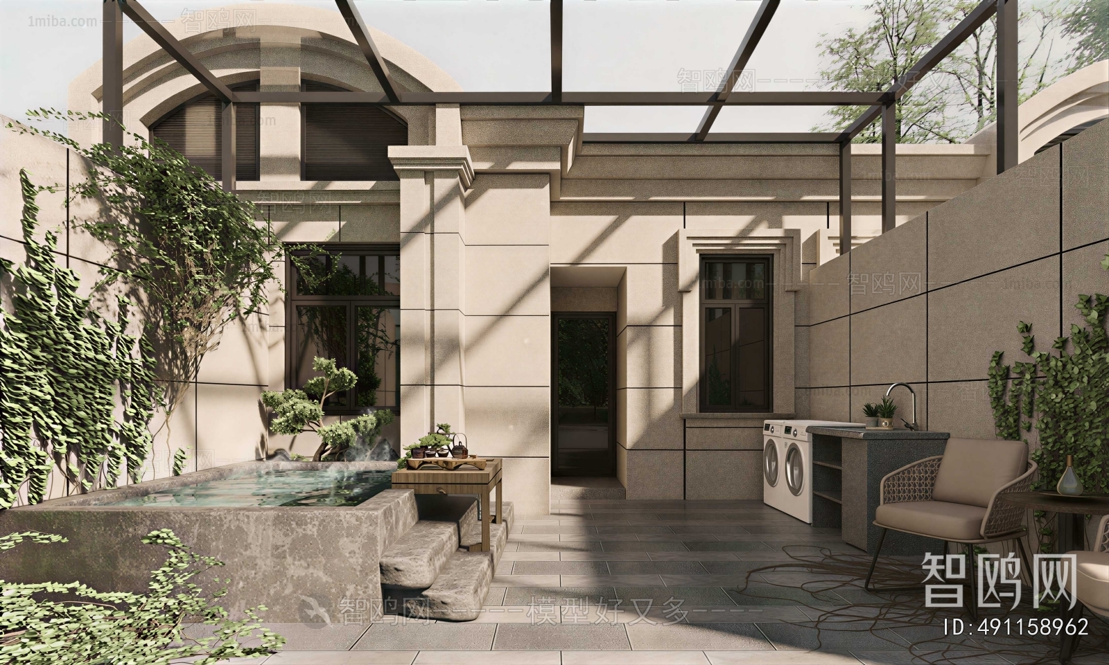 Modern Courtyard/landscape