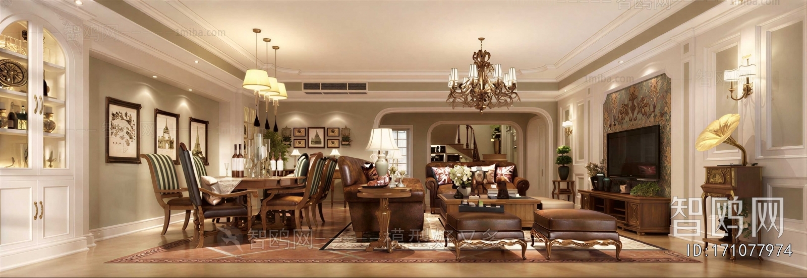 American Style A Living Room