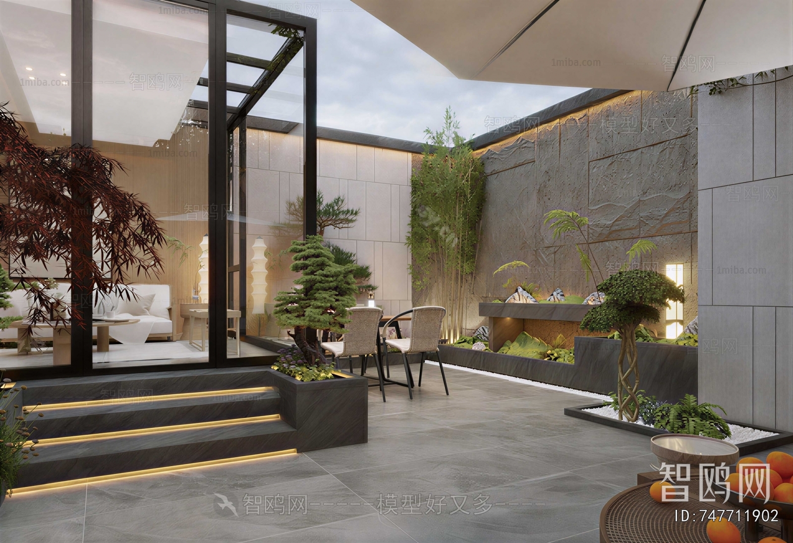 Modern Courtyard/landscape