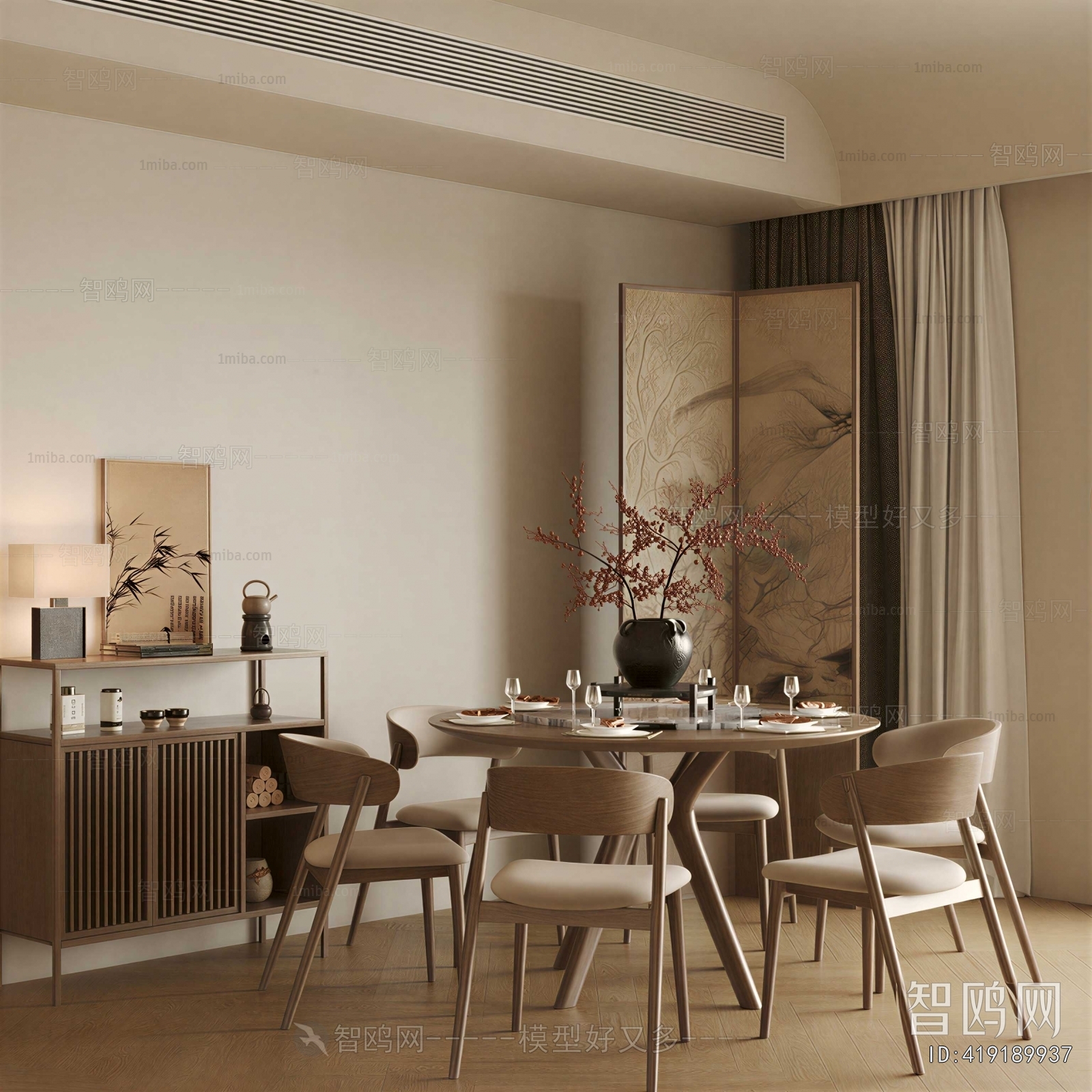 New Chinese Style Dining Room