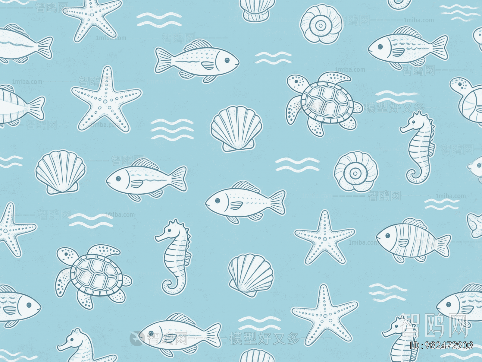 Animal And Plant Pattern Wallpaper