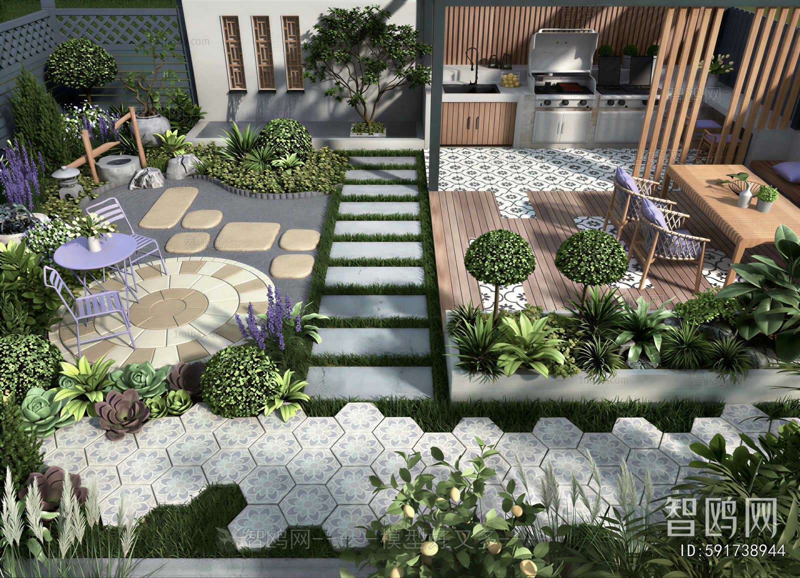 Modern Park Landscape