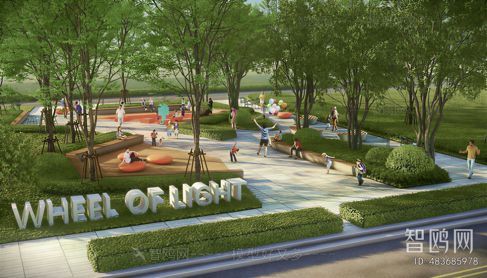 Modern Park Landscape
